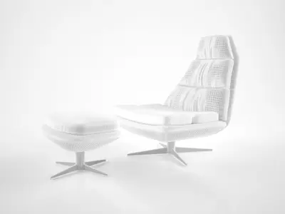 Hamilton Conte Blas armchair 3D model