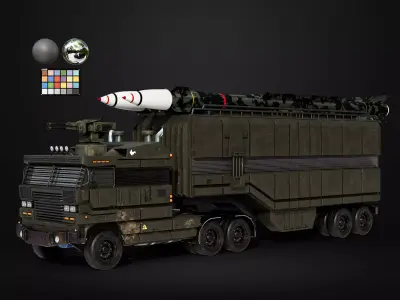 Military Truck Man Game Ready Low-poly 3D model