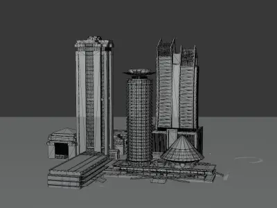 Nairobi CBD Landmark Towers 3DModels   3D model