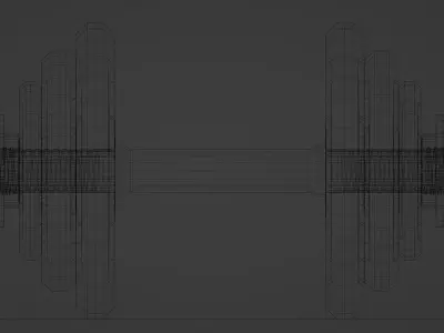 Adjustable Dumbbell Low-poly 3D model