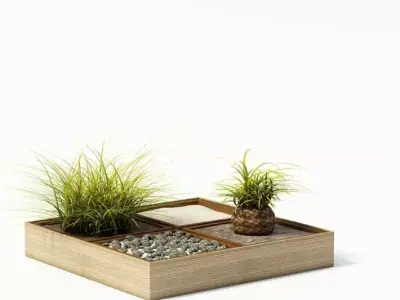 Modern Multiple  Plant Pot 3D model