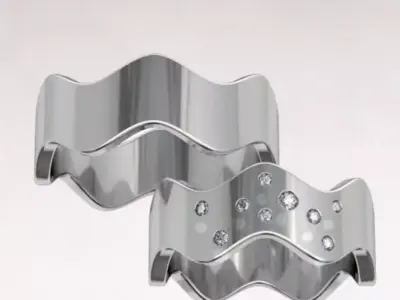 Wedding rings 191 3D print model