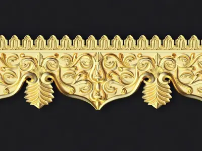 Central decor ornament for furniture 3D model 392