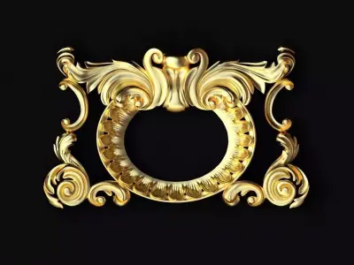 Central decor ornament for furniture 3D model 1011
