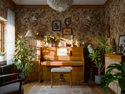 Music Room Vintage 3D model