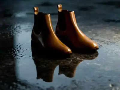 Classic Chelsea Boots 3D Footwear Model 3D model