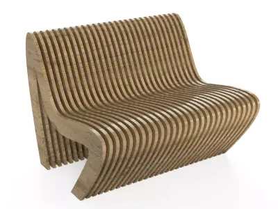 Parametric bench 2s1 3D model