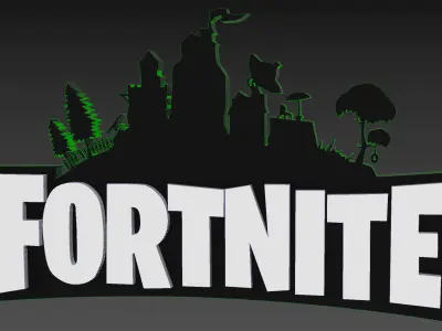 Fortnite logo Free low-poly 3D model