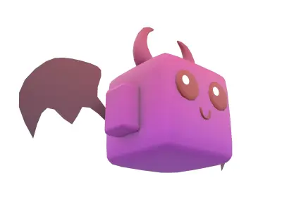 Devil Type Game Asset Pet Character v1 004 Low-poly 3D model