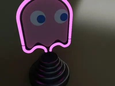Table Lamp Pac Man Ghost 3D model