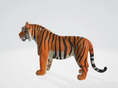 High Poly 3D Tiger Model GLB Model 3D model