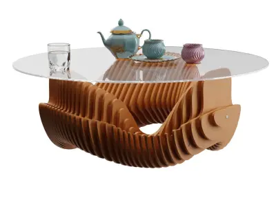 Parametric coffee table 09 3D model