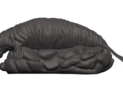 Manatee mammoth lying 3D model