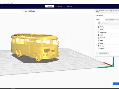 Bus PAZ 672 3D print model