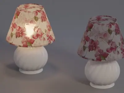 Bedside lamp Low-poly 3D model