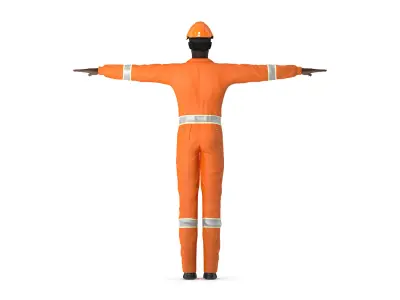 African American Rescuer Rigged Free low-poly 3D model