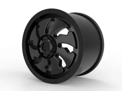 cleaver dually front wheel rim model 3D print model