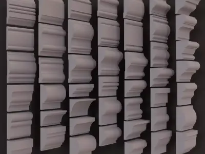 46 Classic Crown Moldings Pack Vol 1 3D model