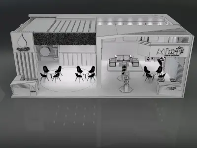 Booth Exhibition Stand a651 3D model