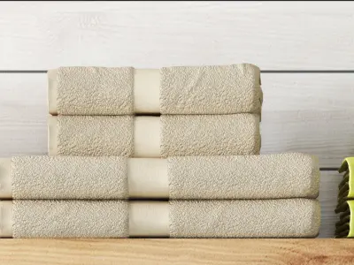 Set of towels 3D model