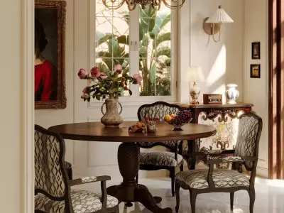 Livingroom and Kitchen  3D model