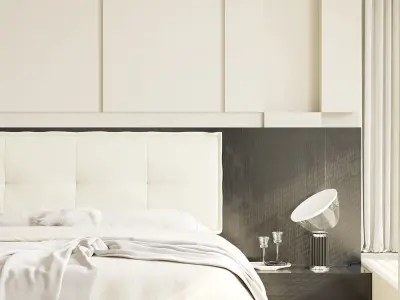 Comfortable bedroom interior scene  3D model