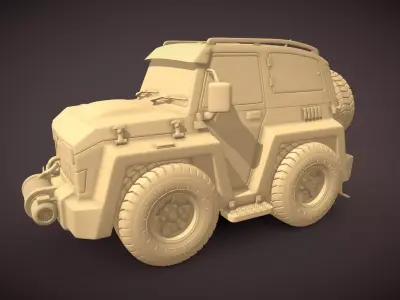 Jeep-Q8 Choro-Q Style 3D print model