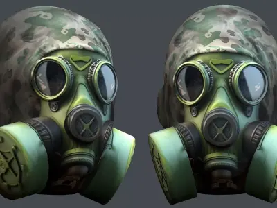 Helmet 3d model military combat Military Low-poly Low-poly 3D model 89