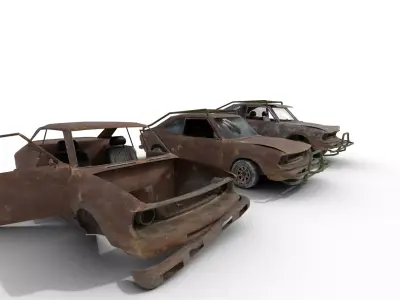 Rusted Shanty Car Game Ready  Low-poly 3D model