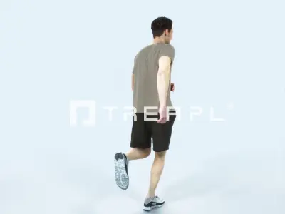 Virtue 02F Running Jogging Football Sports Man Low-poly 3D model