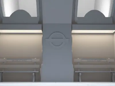  London underground station - Baker Street 3D model