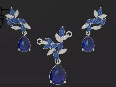 Diamond Accented Fluted Hoop Half Set js0026 3D print model