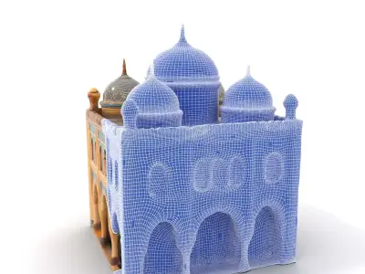 Elegant Mosque Architecture model pack Low-poly 3D model
