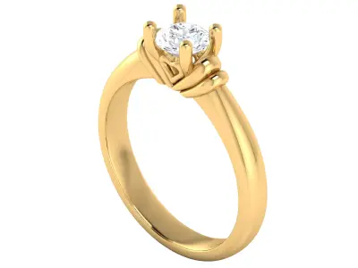Elegant Lab Grown Diamond Ring for Timeless Beauty 3D print model