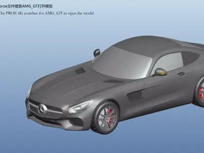 Mercedes-benz AMG-GT sports car 3D model