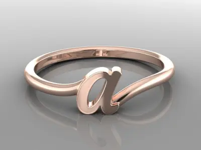 Alphabet Ring A 3D print model purchase