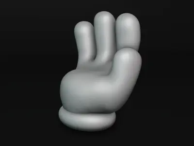 Mickey Mouse Hand Chair 3D print model