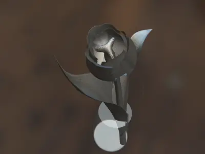 The lonely tulip Free low-poly 3D model