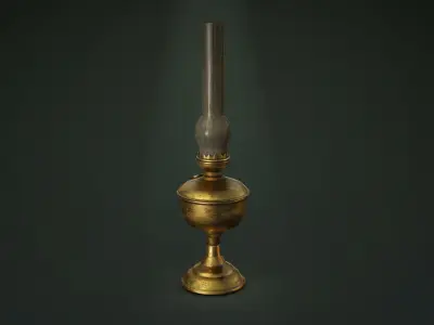 Oil Lantern PBR Game Ready Low-poly 3D model
