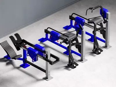 Outdoor exercise equipment 03 3D model