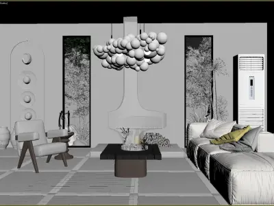 Soothing Cloud Living Room 3D model