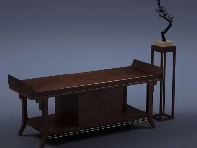 cabinet cabinet wardrobe sofa bed table bookshelve 3D model