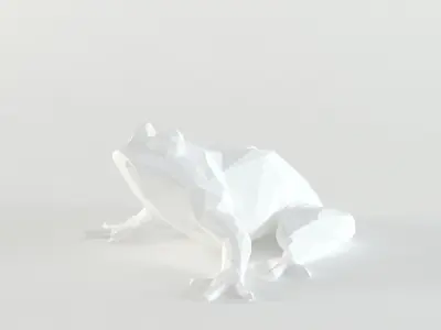 Low Poly Frog Animal - Toad - Paddock - Batrachian Low-poly 3D model