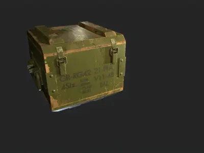 Grenade box Low-poly 3D model