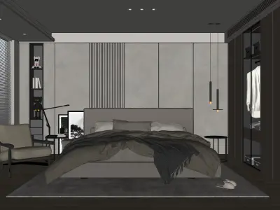 modern bedroom 3D model