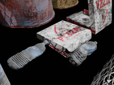 Unreal engine game ready nanite compatible post apocalypse pack  Low-poly 3D model