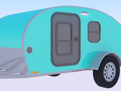 Teardrop caravan 3D model