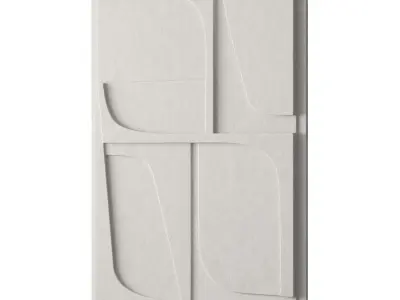 Light grey relief artwork 3D model