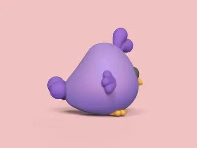 Round Bird 3D print model