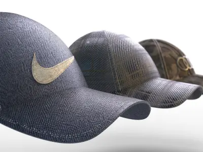 Baseball Cap Low-poly 3D model